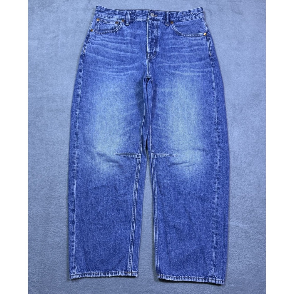 Madewell Jeans Womens 28 (31x27) Darted Barrel Leg Jean Highrise Button Fly USA
